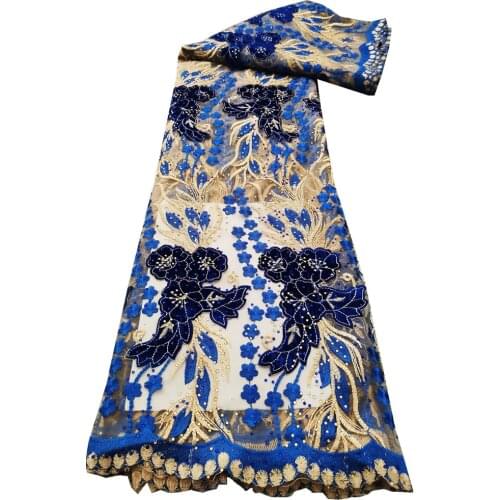 Tulle Lace Fabric With Stones african lace Embroidery French Net Lace For Wedding Party Dress 5 yards For Sewing jl18-52