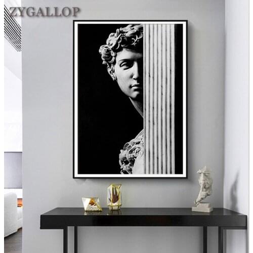 Vintage David Sculpture Canvas Painting Nordic Posters and Prints Modern Home Decoration Paintings Wall Pictures for Living Room