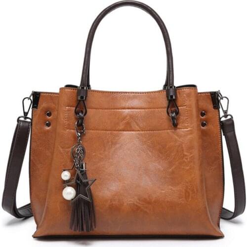 Vintage Handbags Women Cheap 2019 Hot Sale Handbags Fringed Pendant For Solid Color Handbag