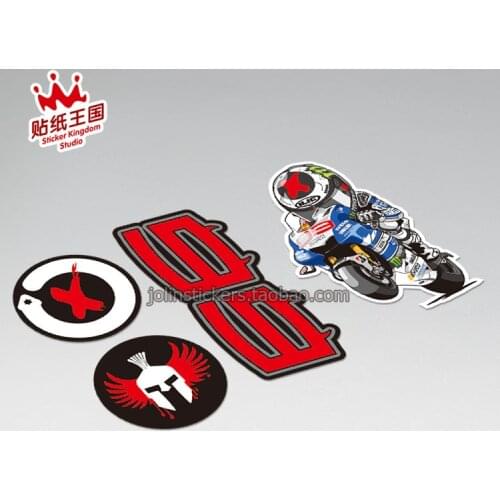 1 Set For MotoGP YAMAHA Team 99 helmet motorcycle motor bike Decals Waterproof Sticker 23