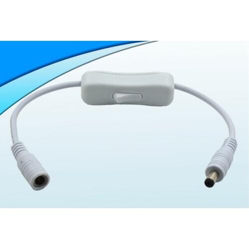 1pcs 12V LED lamp power cord with switch monitoring DC power switch cable power cord switch
