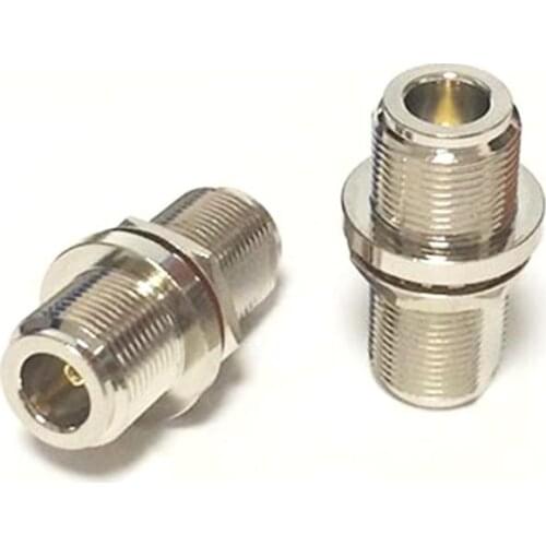 1pc N Female Jack nut to Female Jack RF Coax Adapter convertor Straight Nickelplated NEW wholesale