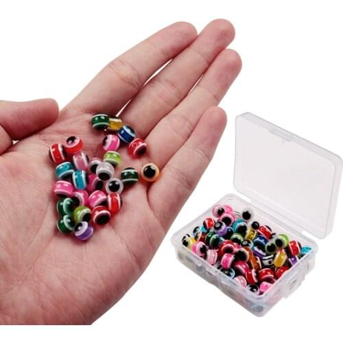 100Pcs / Box Fish Eye Fishing Beads 6mm 8mm Mixed Color Fishing Beads Kit Bass Fishing Tackle Fish Eye Beads Fishing Equipment