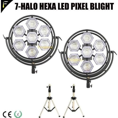 7 Halo Hexa LED SMD RGB 3in1 Pixel Blight COB Flood Light TV Studio Station Dj Disco Stage Back Ground Light Backdrop Setting