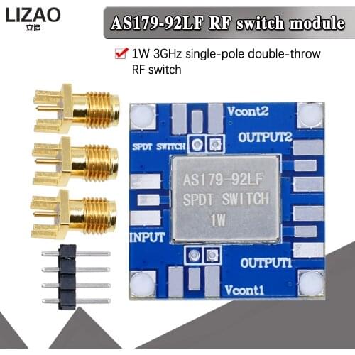 AS179-92LF RF SPDT switch 1W Frequency ( 300KHZ-3GHZ ) FOR Amplifier Ham Radio AS179 RF Switch