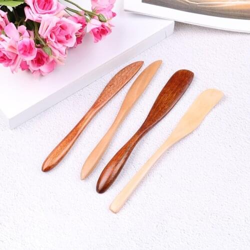 Delicate Natural Wooden Butter Knife Cheese Spreader Handcraft Kitchen tool