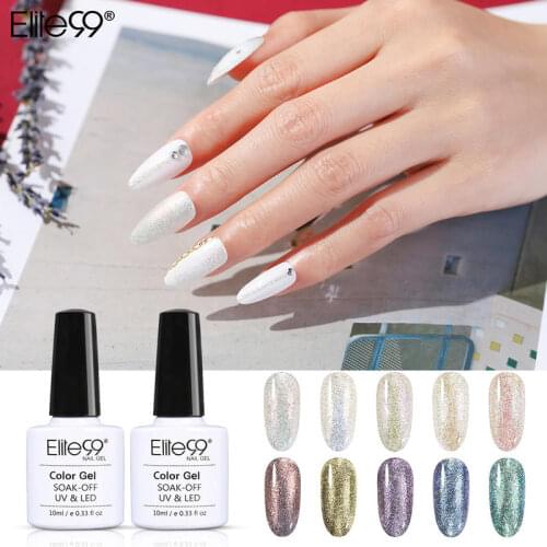 Elite99 10ml Glossy Jade Gel Varnish Semi-permanent UV Varnish Primer For Nails Shimmer Glitter Nail Art Manicure Gel Polish