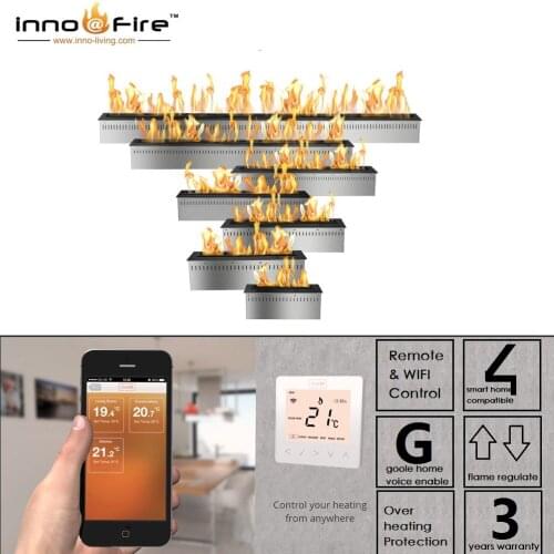 Inno living fire 36 inch electrical fireplace indoor with bio ethanol fuel