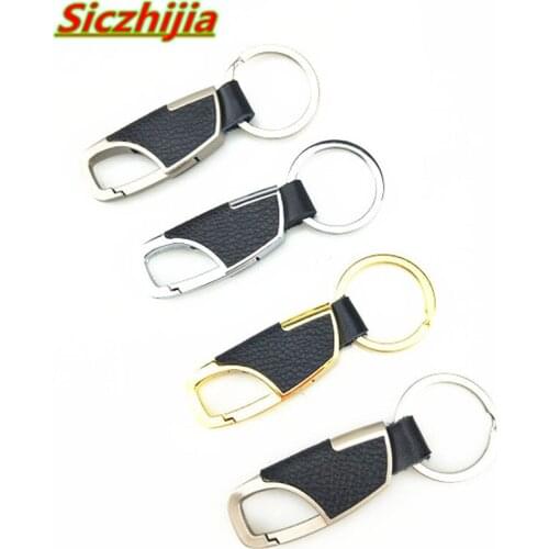 Leather and metal alloy mens black car keychain for Chevrolet Cruze TRAX Aveo Lova Sail EPICA Captiva Malibu Volt Camaro