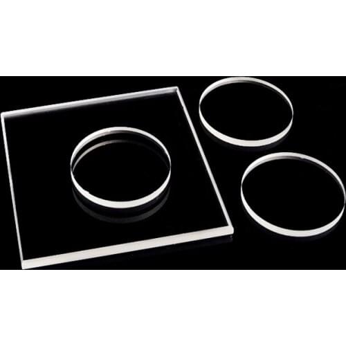 Round Quartz Glass Lens Deep Ultraviolet JGS1 Diameter 21/22/23/24/25mm UV-visible 1200 Celsius Window Lens Dust cover