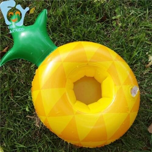Small Inflatable Pineapple Drink Cup Holder Can Beer Floaties Pool Float Water Fun Toy Boia De Piscinas 15pcs/Pack