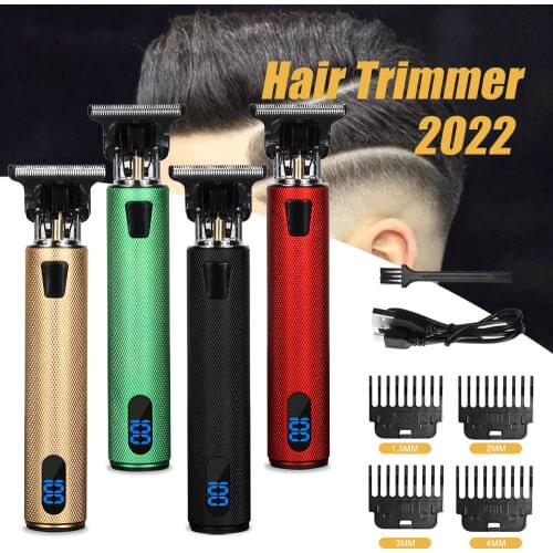 T9 Electric Hair Clipper Rechargeable Shaver Beard Trimmer Professional Men Hair Cutting Machine Beard Barber USB Cordless