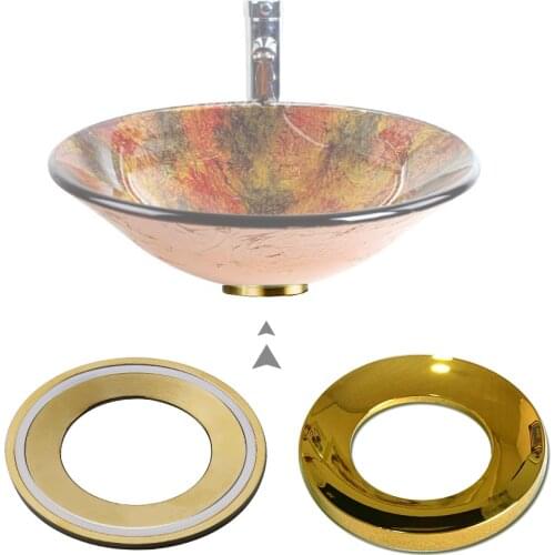 Mounting Ring For Glass Basin Bathroom Fixture Vessel Sink Black Chrome Pad Mounting Ring Sink Pop Up Avaliable Home Renovation