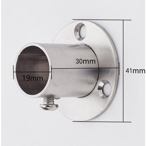 Mromax 1-10Pcs 19/22/25/32mm Dia Flange Bracket Closet Clothes for Clothes Storage Clothes Rod Home Room Decoration Modern