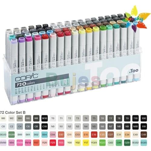 12/36/72 color Original Japan COPIC marker set Classic 1 Double head Square head 8mm/ head 1mm alcohol oil cartoon art marker