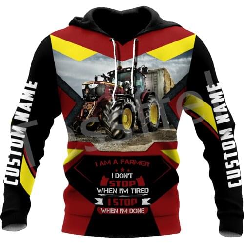 Tessffel Newest Worker Farmer Tractor Instrument Camo Pullover 3DPrint Streetwear Tracksuit Autumn Casual Hoodies Men/Women B-16