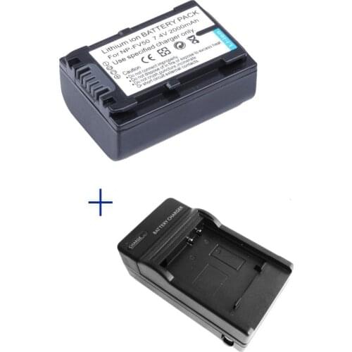 Wholesale 2000mAh NP-FV50 FV50 Camera Li-ion Battery + Charger For Sony HDR-CX150E CX170,for sony accessories