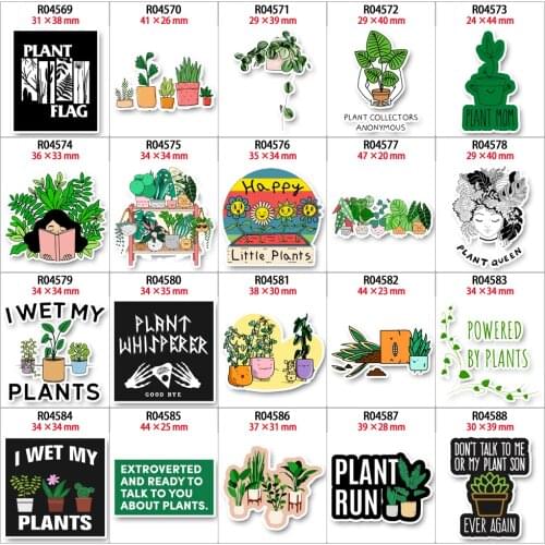 Green Plants Printed Planar Resins for DIY Crafts Home Decoration Accessories 30pcs/lot R04569 R0457 R0458