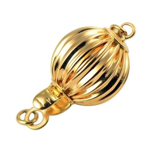 Real 14K Gold DIY Bracelets Pearls Necklace Making Findings Supplies Lantern shape Clasps & Hooks Connector Clasps Accessories