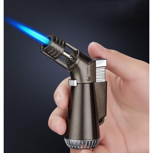 Cigar Lighter Butane Gas Jet Lighter Windproof Spray Gun Blue Flame Torch Lighter With lock the flame Smoking accessories