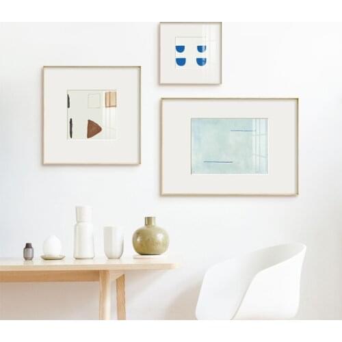 Simple Nordic Japanese small pure and fresh abstract geometric Zen porch living room murals poster print decorative painting