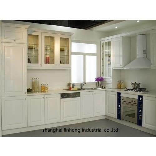 PVC/vinyl kitchen cabinet(LH-PV005)