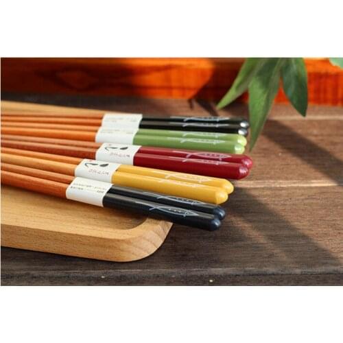Five-color saury mahogany chopsticks natural mahogany gift box household tableware wholesale