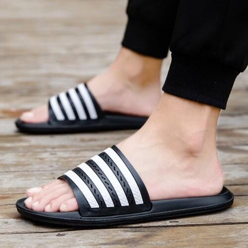 AODLEE Men Slippers Big Size 36-46 Mens Shoes Casual Breathable Unisex Beach Sandals Clogs Wedge Black White Flip Flops Men