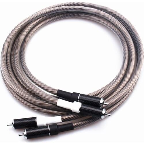 Pair Nordost Odin Supreme Reference Interconnect RCA Audio Cable with Carbon Fiber RCA PLUG,7n Silver Plated OCC