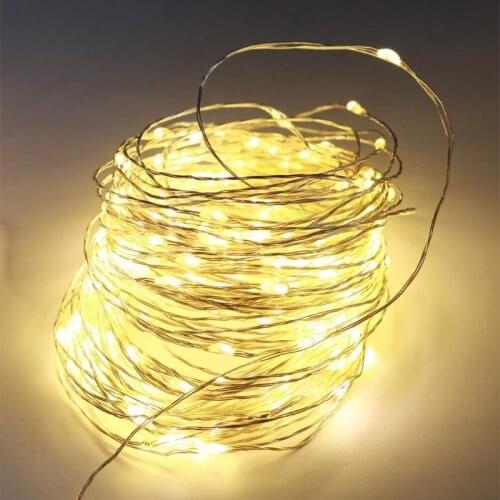 12/22m 100/200LED USB Copper Wire String Light Fairy Garland Wedding Home Decorative Lamp Christmas Decorations for Home