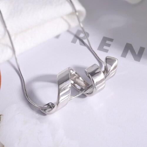 TGNEL S925 Sterling Silver Necklace Pendants Silver New Design Spiral Stylish Long Sweater Chain Fine Jewelry for Girl Party