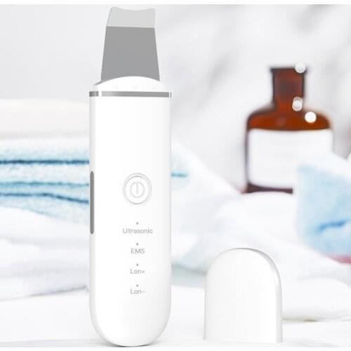 Ultrasonic Skin Scrubber Blackhead Acne Remover Pore Cleaner Face Beauty Device Blackhead Remover Facial Scrubber Shovel Clean