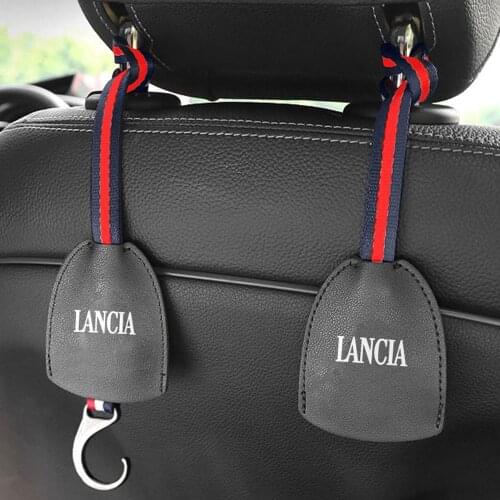 Car Headrest Hook For Lancia Thema Delta Ypsilon Musa Voyager Stratos Seat Back Hanging Bag Hanger Auto Interior Accessories