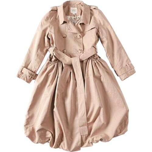 Girls' Windbreaker Autumn 2018 New Style Long Wear Casual Childrens Clothes trench High Quality size 110-140-150 160 170