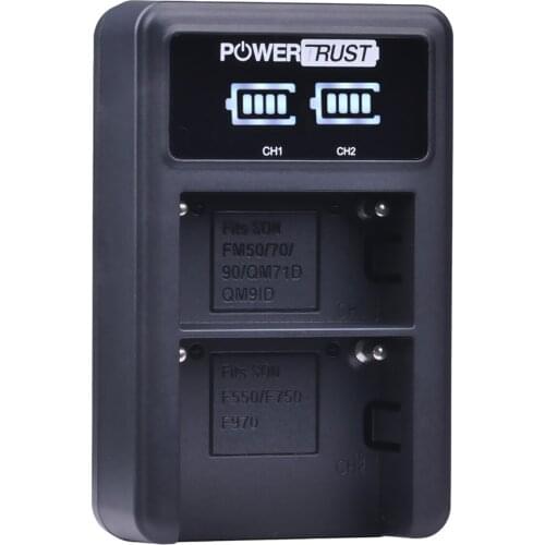 1 Pack NP-F550 NP F550 NPF550 F570 LED Display Dual USB Charger for Sony NP-F330 NP-F530 NP-F570 NP-F730 NP-F750 Hi-8