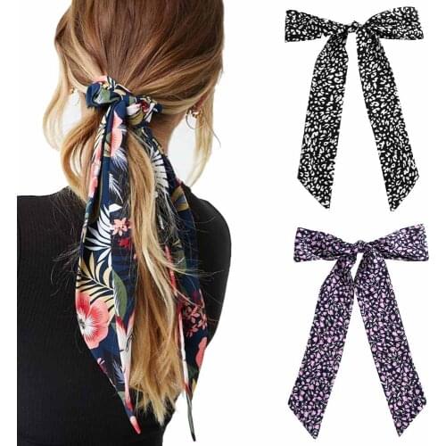 Haimeikang New Scarves Office Lady Hair Accessories 120CM Long Design Printing Hair Band For Women Fashion Headband Hair Bands