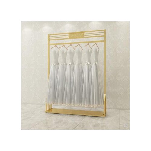 Golden clothing display rack wedding dress rack high-end clothes rack photo studio dress cheongsam womens clothing store shelf