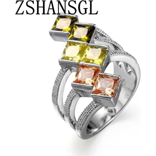 ZSHANSGL Women's Silver Rings