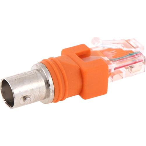 2pcs F-Type Connectors RF Female To RJ45 Male Coaxial Barrel Coupler Adapter Coax Adapter, RJ45 To RF Connectors