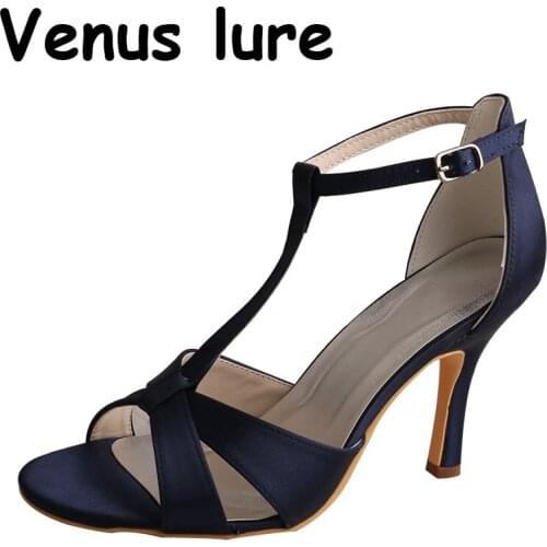 23 Colors Women Summer Sandals Size 3 Navy Ladies Prom Party Shoes