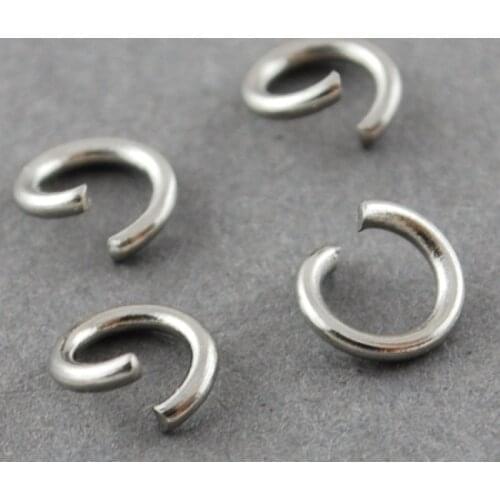 4000pcs Stainless Steel Jump Rings 4mm 5mm 6mm 7mm 8mm Open Jump Rings Wholesale Jewelry Findings