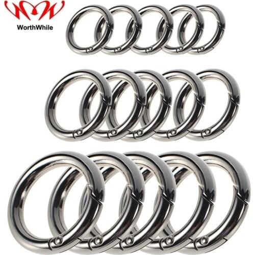 WorthWhile 5 pieces/lot Camping Hiking O Shape Ring Outdoor Tools Zinc Alloy EDC Buckles Clips Carabiner Round Trigger Hooks