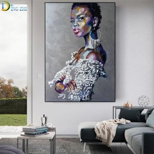 5D Diamond Painting Art African Woman,Rhinestone Diamond Embroidery,Full Square Round Drill Mosaic,Oil Painting Portrait Decor