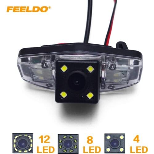 FEELDO Car CCD Rear View Camera With 4/8/12LED For Honda Accord/Pilot/Civic/Odyssey Reversing Backup Camera #1015