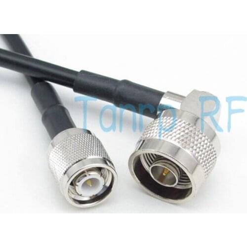 Free Shipping! 50CM TNC male to N male right angle RF connector Pigtail coaxial jumper cable 20INCH RG58 extension cable