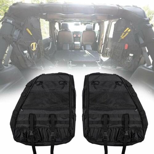 Chuang Qian Outdoor Roll Bar Tool Storage Bag Multi-Pockets Saddlebag Organizers Cargo for 1997-2019 Jeep Wrangler JK JL 4 Door