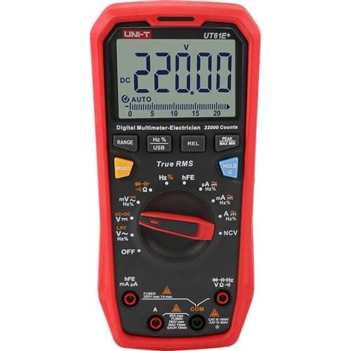 UT61E /UT61E Plus Digital Multimeter NVC Test AC/DC Voltage Current Resistance Capacitance Tester