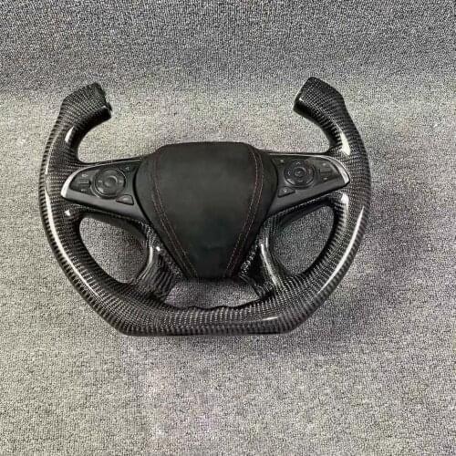 Cuatomized Real Carbon Fiber Sports Steering Wheel Alcantara Leather compatible for Buick Regal/Excelle/Hideo/Encore/Lacrosse