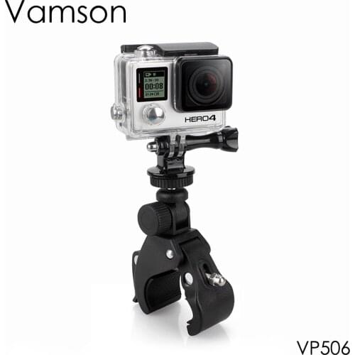 Vamson Bicycle Motorcycle Handlebar for Go pro Accessories Camera Mount Tripod Adapter For Gopro Hero 7 5 4 3+2 1 Camera VP506