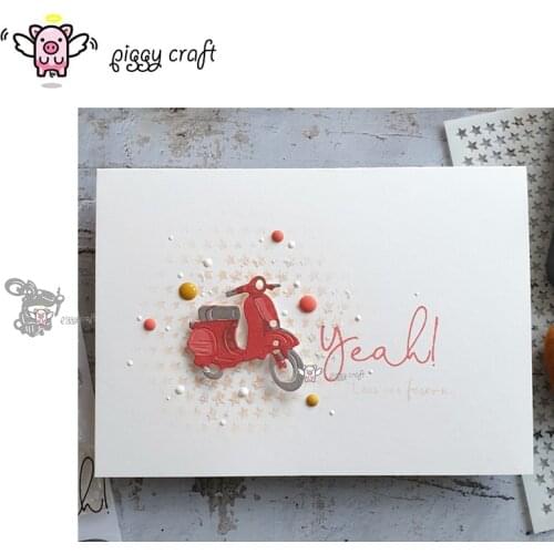 Piggy Craft metal cutting dies cut die mold Motorcycle electric car Scrapbook paper craft knife mould blade punch stencils dies